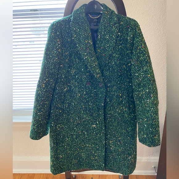 J. Crew Daphne Topcoat in Italian Tweed Green Wool - Picture 5 of 10